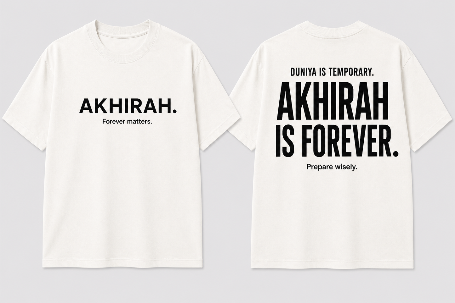 Akhirah Vision Oversized Tee – Premium Islamic Streetwear Edition