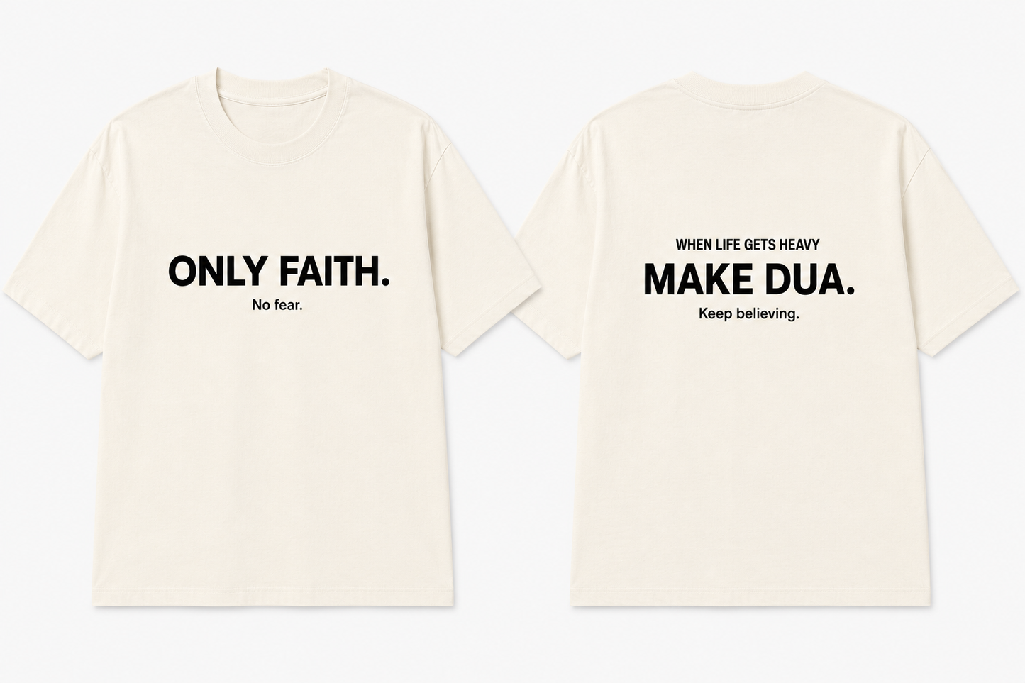 Only Faith Oversized Tee – Minimal Islamic Luxury Edition