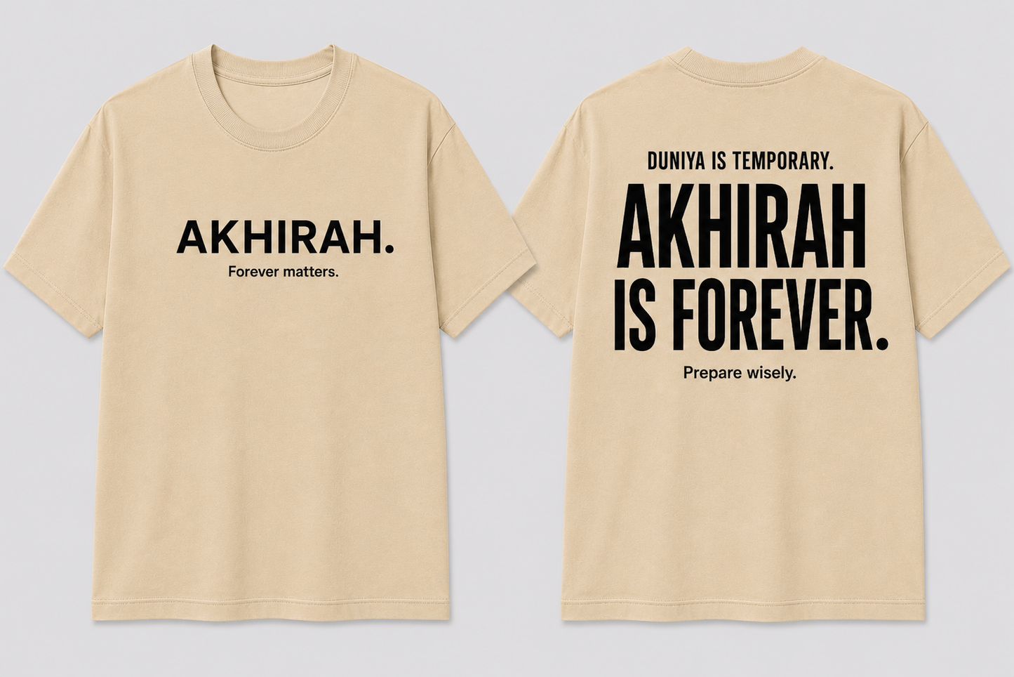 Akhirah Vision Oversized Tee – Premium Islamic Streetwear Edition