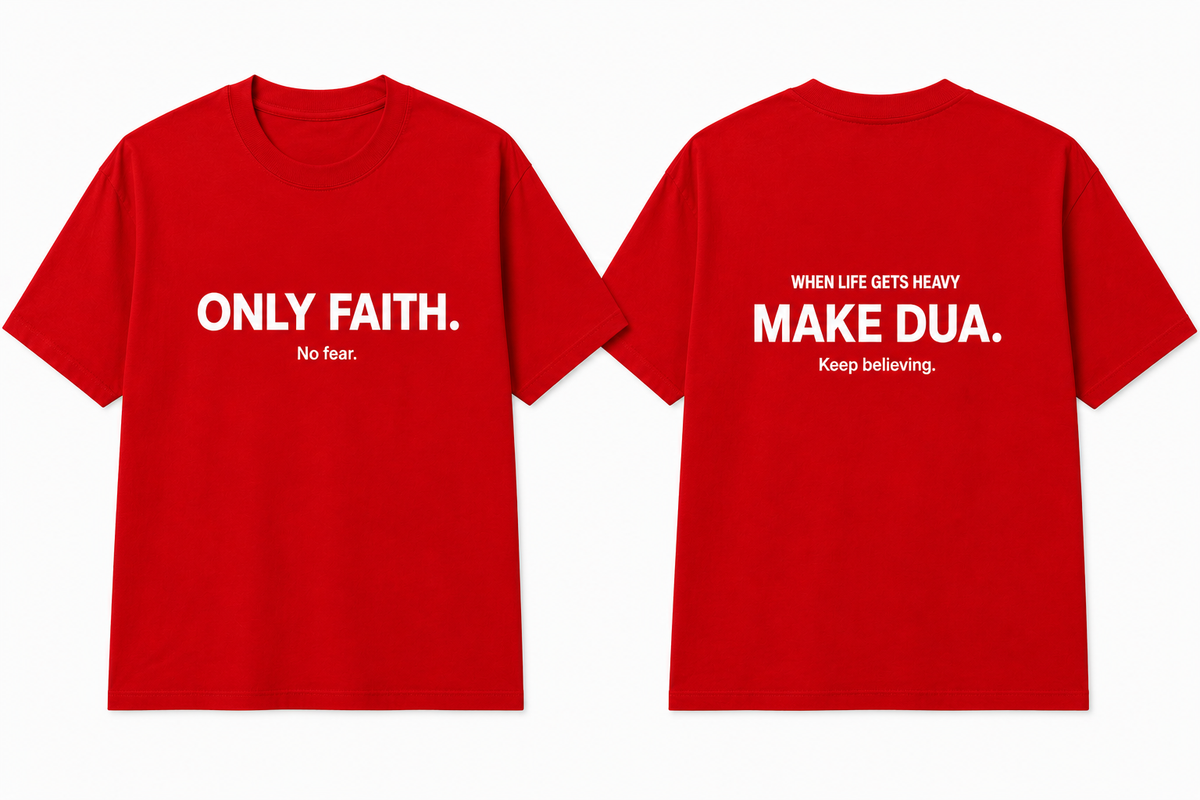 Only Faith Oversized Tee – Minimal Islamic Luxury Edition