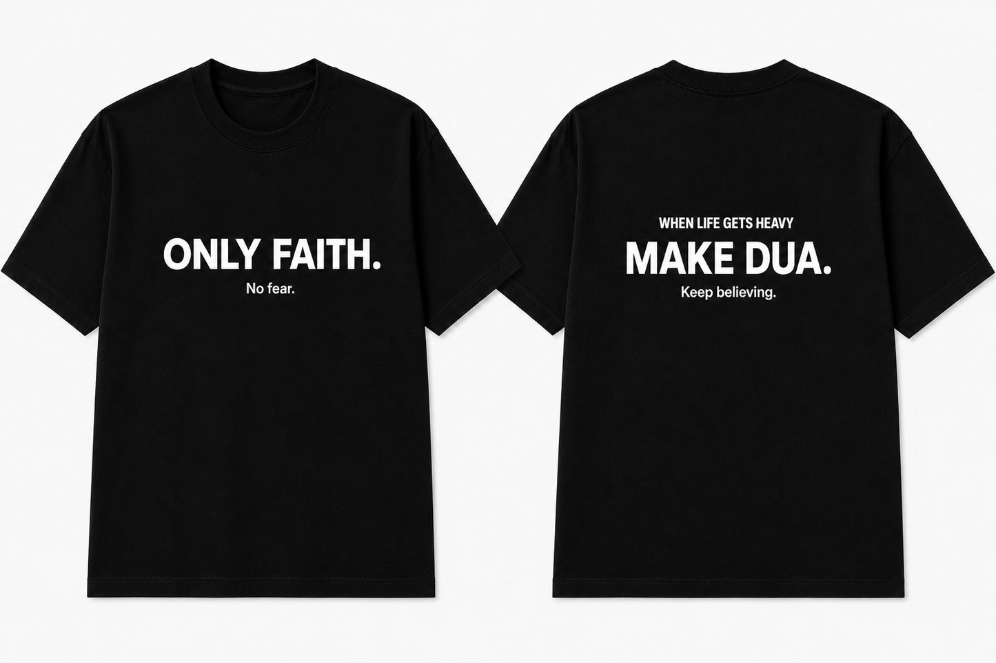 Only Faith Oversized Tee – Minimal Islamic Luxury Edition