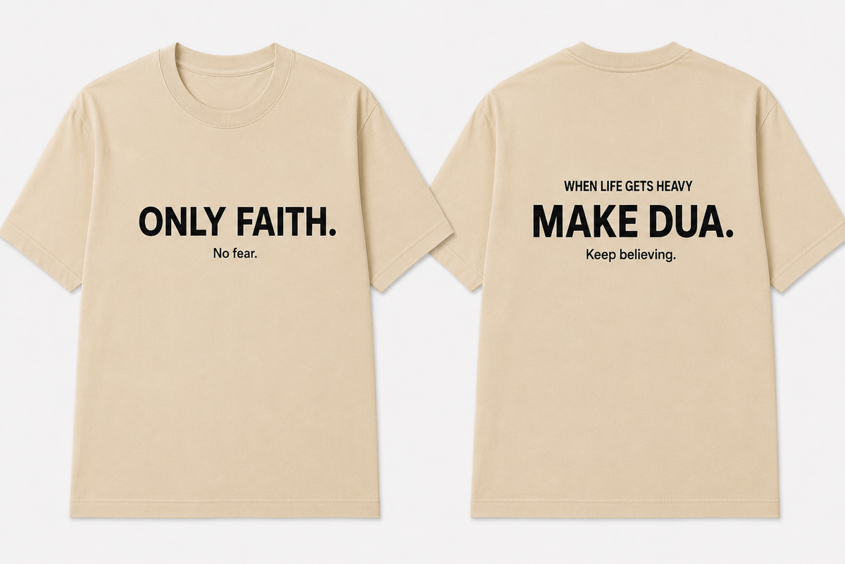 Only Faith Oversized Tee – Minimal Islamic Luxury Edition