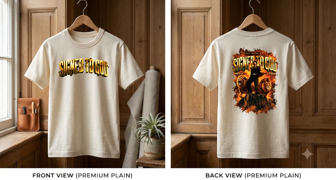 “Signed to God” Premium Lion Graphic T-Shirt