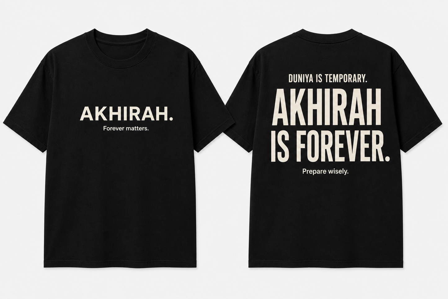 Akhirah Vision Oversized Tee – Premium Islamic Streetwear Edition